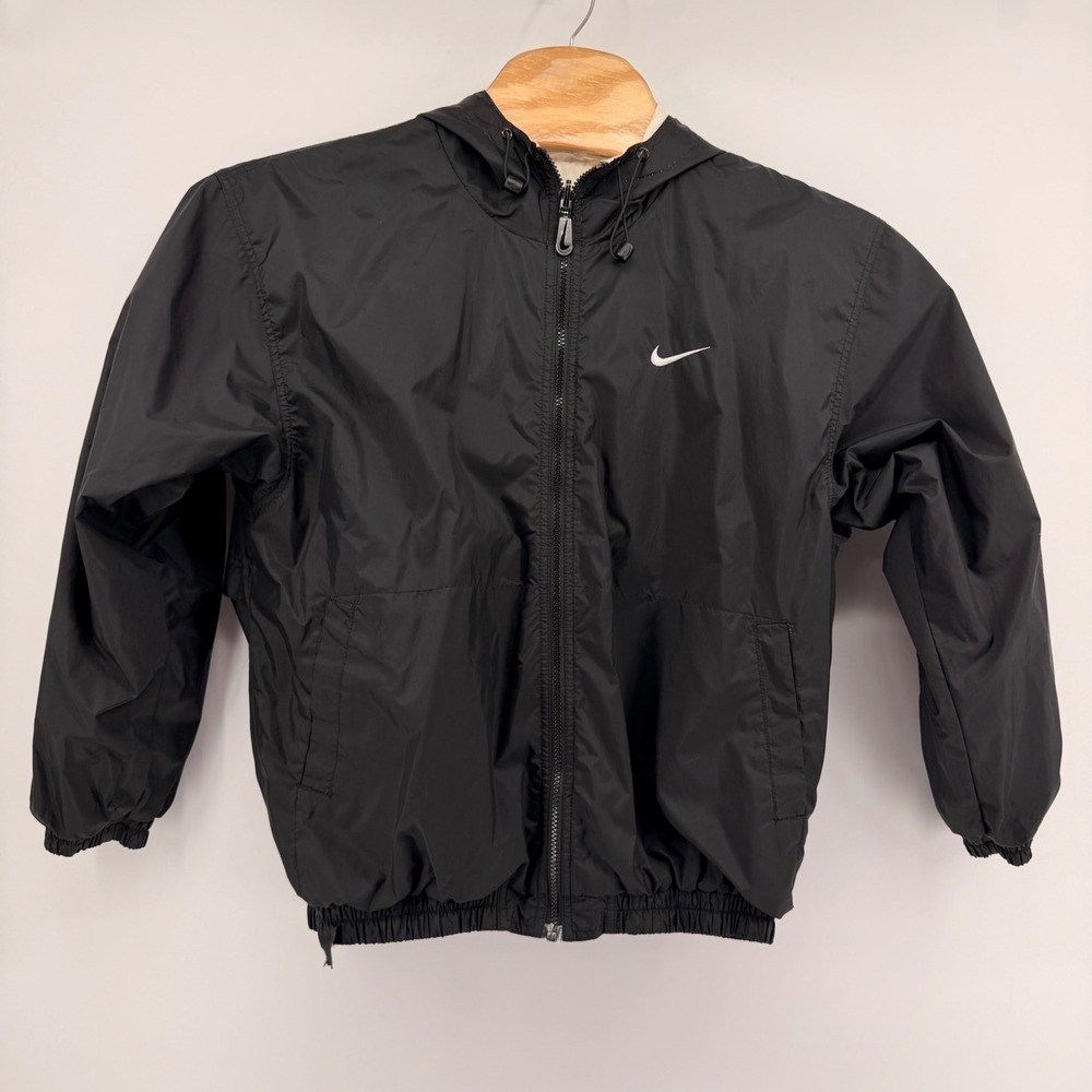 VTG 90s Nike Windbreaker Women's XL Reversible Hooded Full Zip Colorblock Jacket
